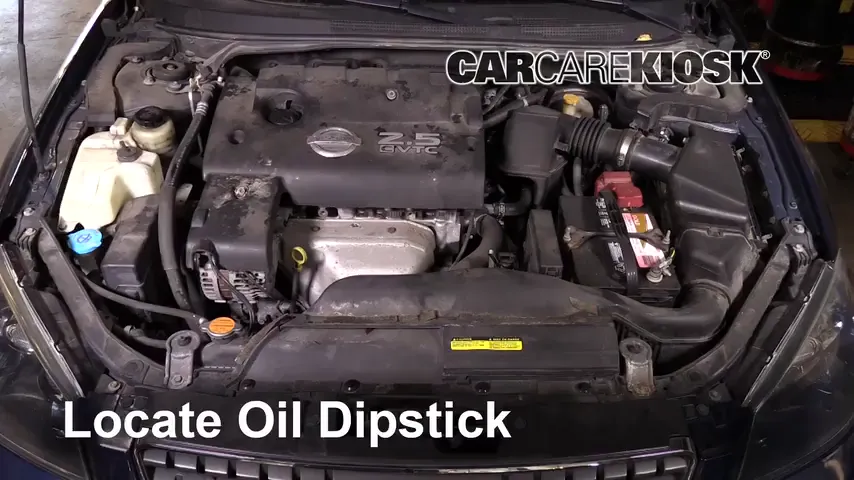 2005 Nissan Altima S 2.5L 4 Cyl. Oil Check Oil Level